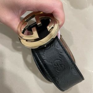 Mens Black Gucci Belt